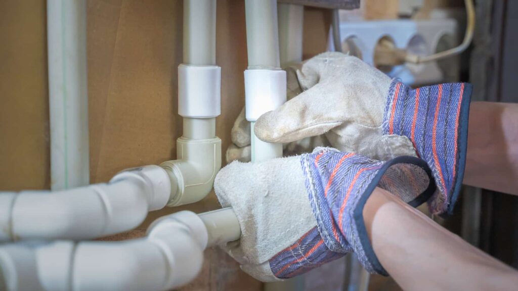Plumber working on repiping in Jacksonville, FL
