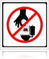Do Not Flush Sign