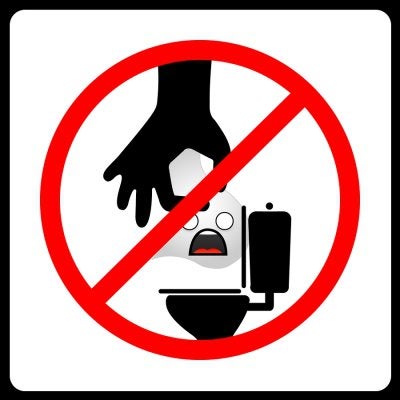 Do Not Flush Sign